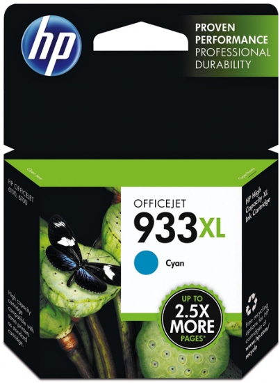 Obrázek HP originální ink CN054AE č.933XL, cyan