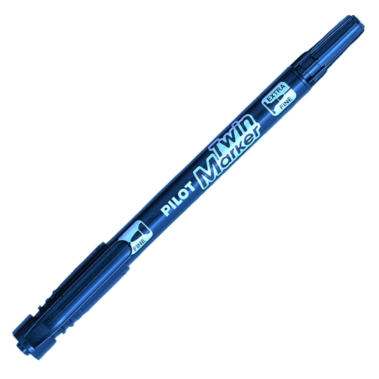 Obrázek Popisovač Pilot Twin Marker BeGreen - modrá