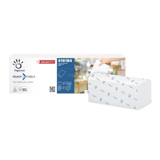 Obrázek Ubrousky skládané Papernet pro gastro zásobník 416184 | 8000 ks