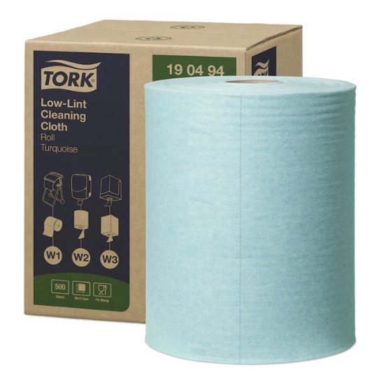 Obrázek Utěrka TORK Premium na precizní čištění v roli - tyrkysová