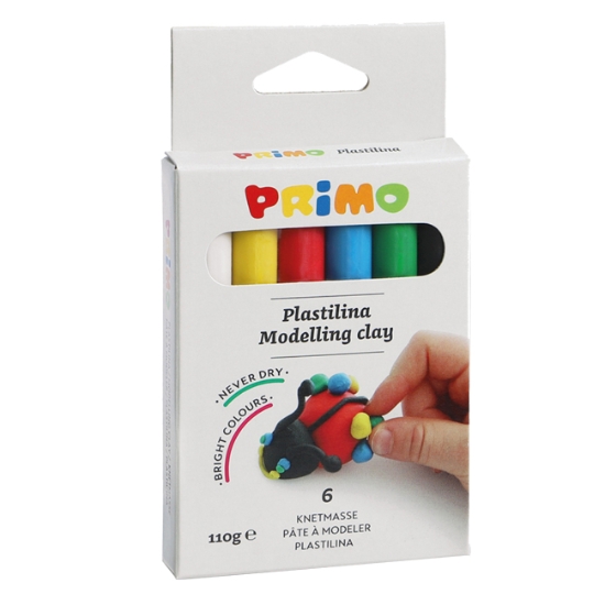 Obrázek Plastelína Primo, sada 6 x 18g, mix barev, papírový obal
