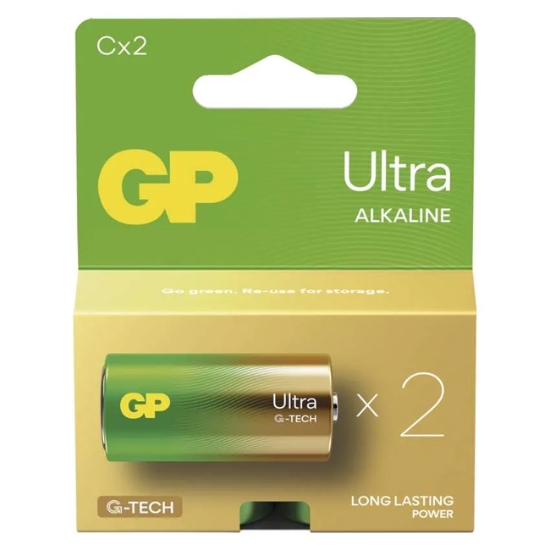 Obrázek Baterie GP Ultra Alkaline R14 (C, malé mono) blistr / 2 ks