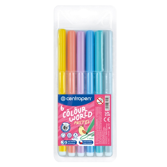 Obrázek Fixy 7550 Colour world pastel  / 6 ks