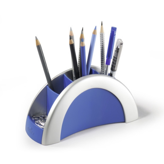 Obrázek Stojánek na tužky PEN HOLDER - modrá / stříbrná