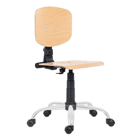 Obrázek Židle dílenská 1290 L MEK base chrom kolečka
