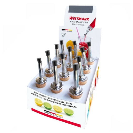 Obrázek Nálevka korková s víčkem INOX STANDARD / 12 ks