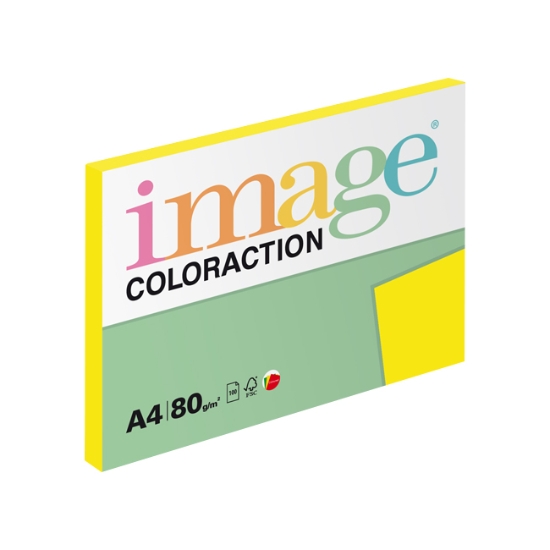 Obrázek Papír barevný IMAGE COLORACTION A4 80 g - sytá žlutá / 100 listů