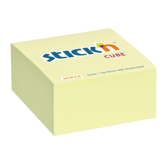 Obrázek Bloček samolepicí STICK 'N 76 x 76 mm, 400 l - žlutá