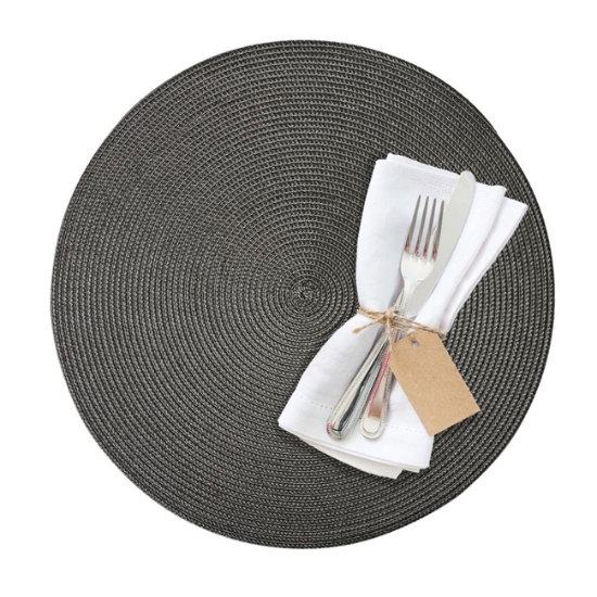 Obrázek Prostírání kulaté KRUH, ø 38 cm - antracitové