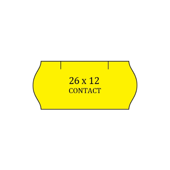 Obrázek Etiketa CONTACT 26 x 12 mm 1500 etiket - žlutá