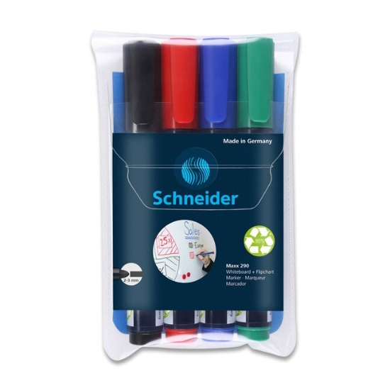 Obrázek Popisovač stíratelný na tabule Schneider 290 / sada 4 ks