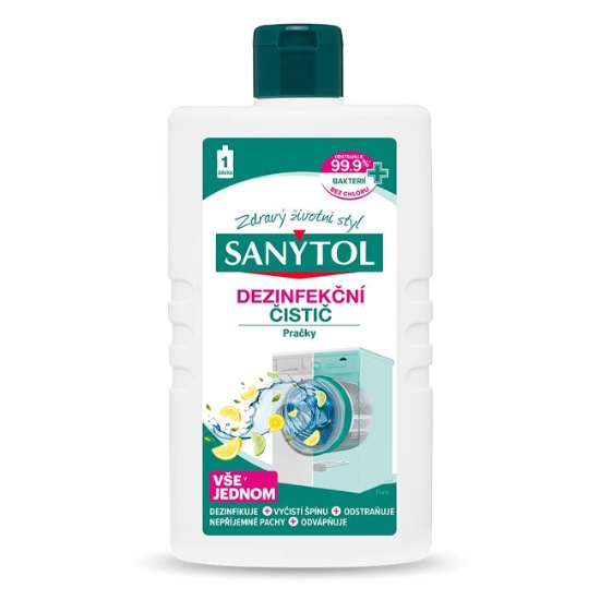 Obrázek Sanytol - dezifekční čistič pračky, 240 ml, 1 dávka, citron a limetka