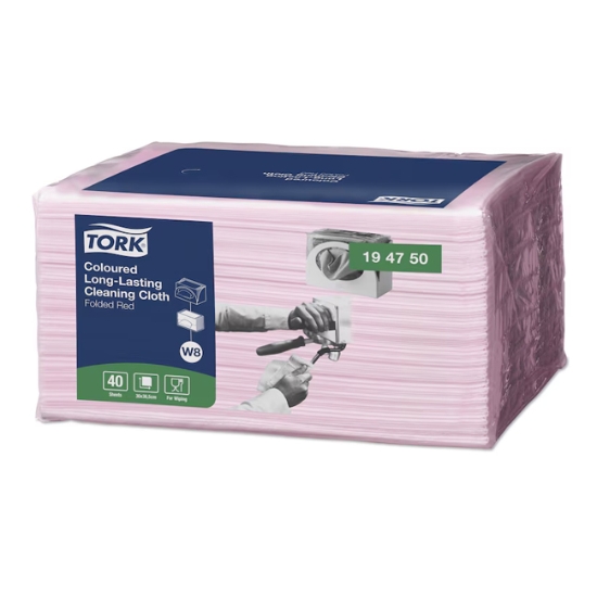 Obrázek Utěrka TORK PREMIUM - červená / 40 ks