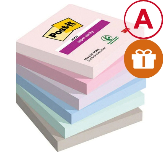 Obrázek Bloček samolepicí Post-it Super Sticky 76 x 76 mm - SOULFUL / 6 x 90 l