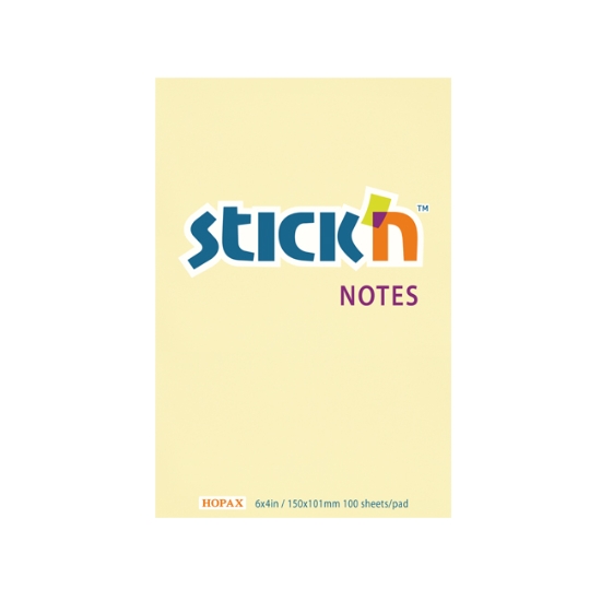 Obrázek Bloček samolepicí STICK'N 150 x 101 mm, 100 l - žlutá