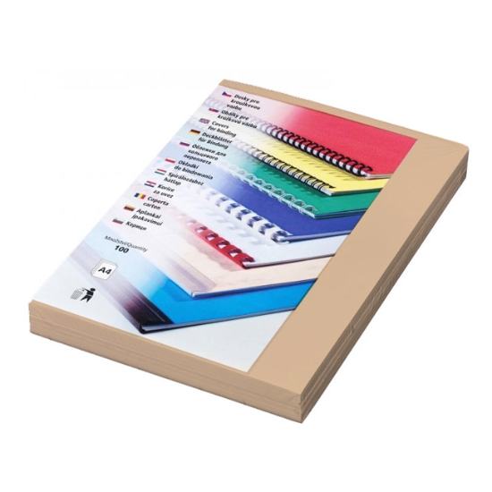 Obrázek Desky A4 Delta imitace kůže - bežová (IVORY) / 100 ks