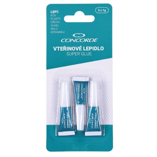 Obrázek Vteřinové lepidlo Concorde / 3 x 1g
