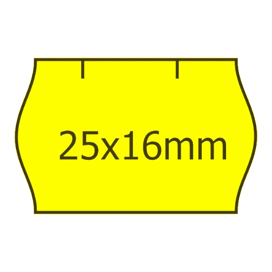 Obrázek Etiketa CONTACT 25 x 16 mm 1100 etiket - žlutá
