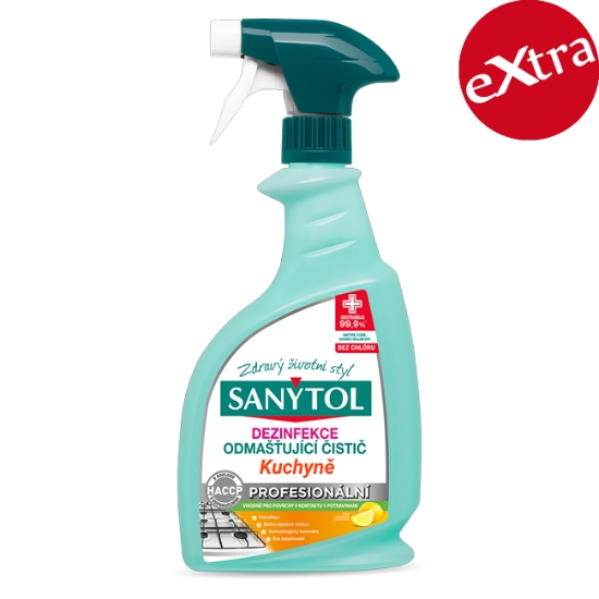 Obrázek Čistič na kuchyně SANYTOL Professional, pomeranč, 750 ml