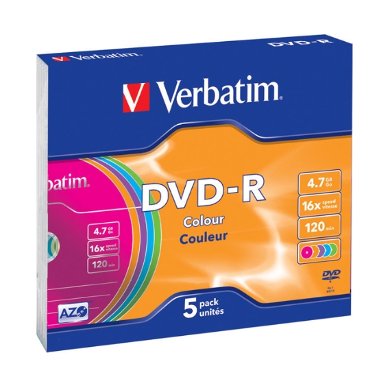 Obrázek DVD-R Verbatim, slim box / 5ks