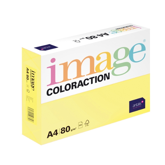 Obrázek Papír barevný IMAGE COLORACTION A4 80g YE23 - pastelově žlutá / 500 listů
