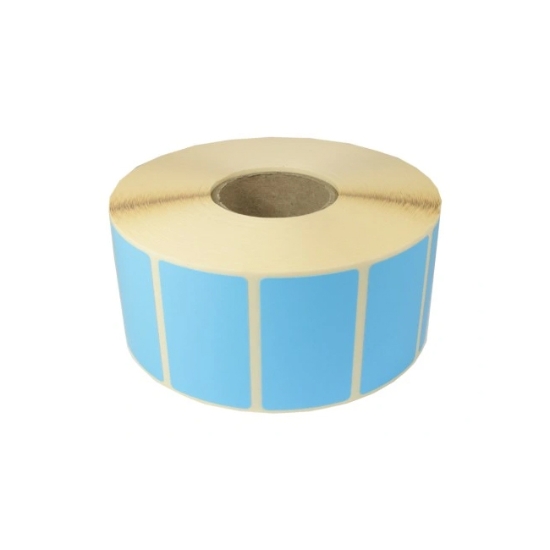 Obrázek Etiketa termo 90 x 100 mm v kotouči 1500 ks - modrá