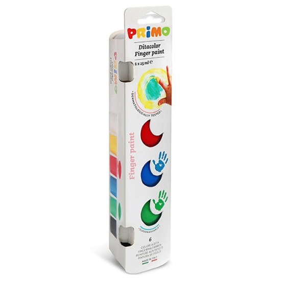 Obrázek Barvy prstové Primo 6 x 25 ml