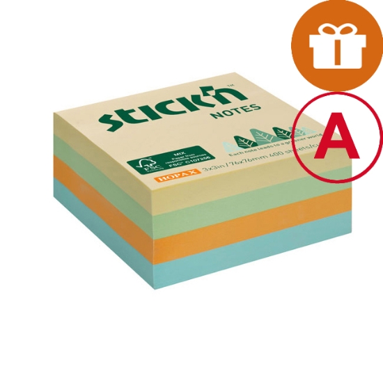 Obrázek Kostka samolepicí STICK 'N - FSC 76 x 76 mm, luční mix - 400l