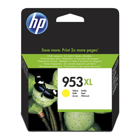 Obrázek HP originální ink F6U18AE, No.953XL, yellow, 1450str., 20ml, high capacity