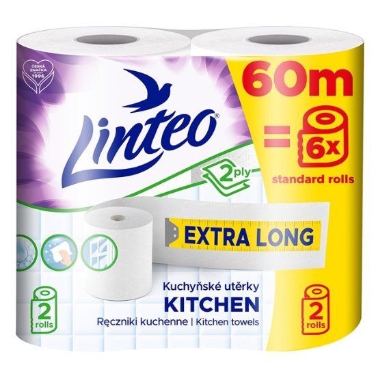 Obrázek Kuchyňské utěrky LINTEO EXTRA LONG, 30 m / 2 ks