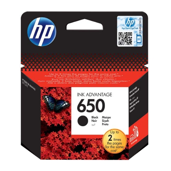 Obrázek HP originální ink CZ101AE#302 č.650, black
