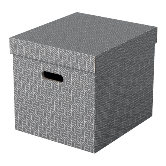 Obrázek Box úložný Esselte Home, krychlový - šedá / 3 ks