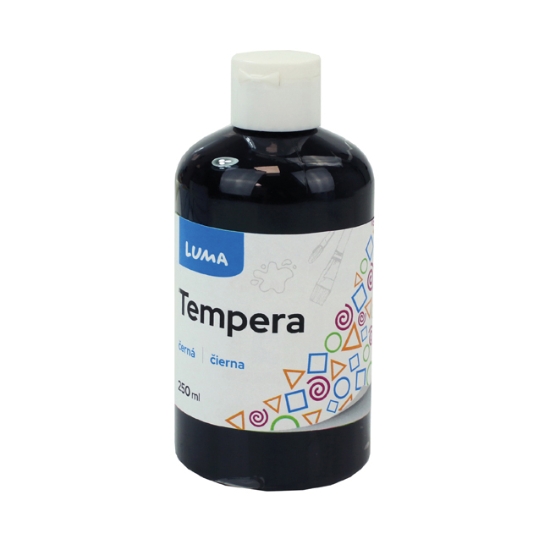Obrázek Barvy temperové LUMA 250ml černá