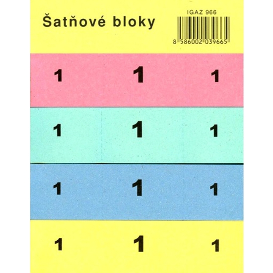 Obrázek Šatňový blok - 100 lístkov - barevný /IGAZ-966