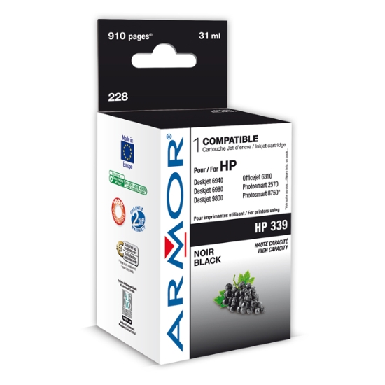 Obrázek ARMOR Ink Cartridge HP C8767EE (339) černá