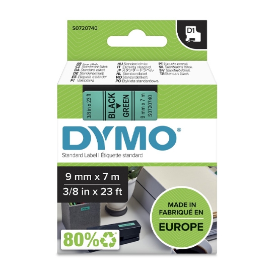 Obrázek Dymo páska D1 9mm x 7m - zelená