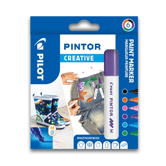 Obrázek Pigmentové popisovače PILOT PINTOR/ sada 6 ks - fun