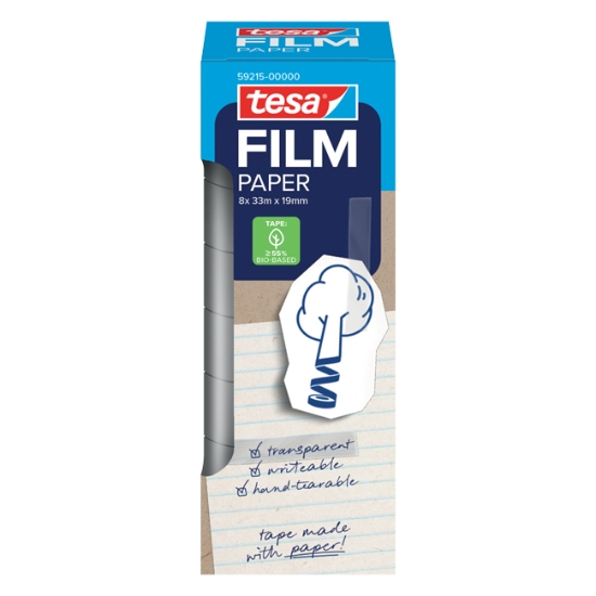 Obrázek Páska papírová tesafilm 19 mm x 33m/ 8 ks