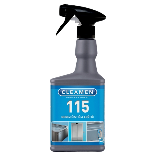 Obrázek CLEAMEN 115 nerez čistič a leštič, 550 ml