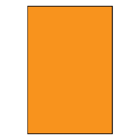 Obrázek Etiketa APLI 210 x 297 mm A4 - fluorescentní oranžová / 20 archů