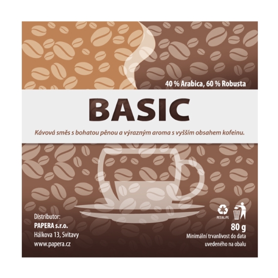 Obrázek Káva BASIC 80 g zrnková