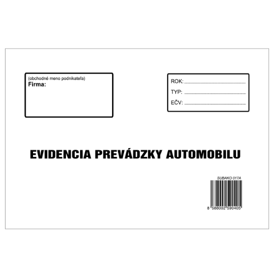 Obrázek Evidencia prevádzky automobilu S017