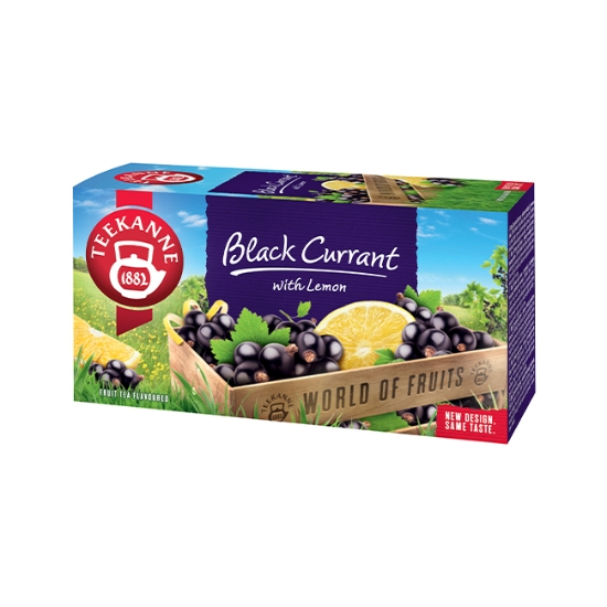 Obrázek Čaj TEEKANNE Black Currant - černý rybíz s citronem / 20 sáčků