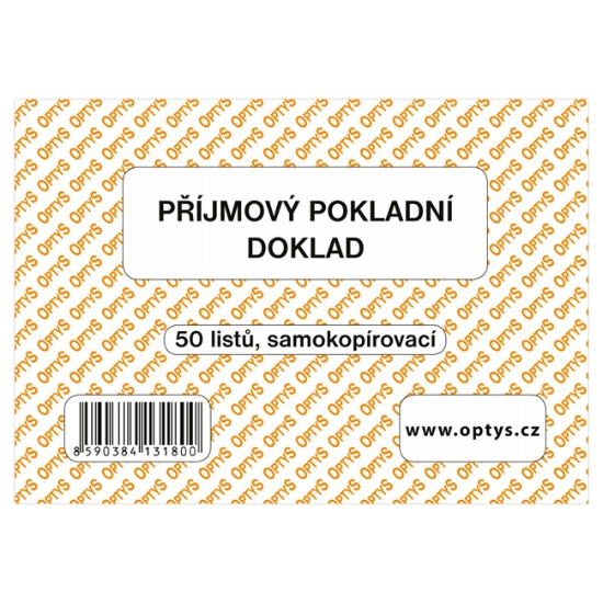 Obrázek Doklad příjmový pokladní A6 propisovací O 000318