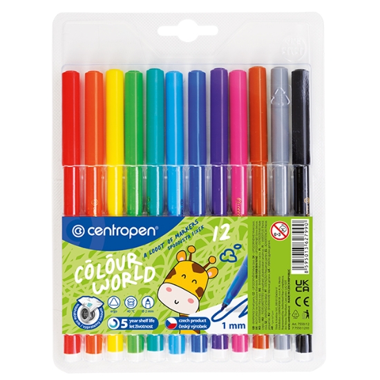 Obrázek Fixy 7550 Colour world / 12 ks
