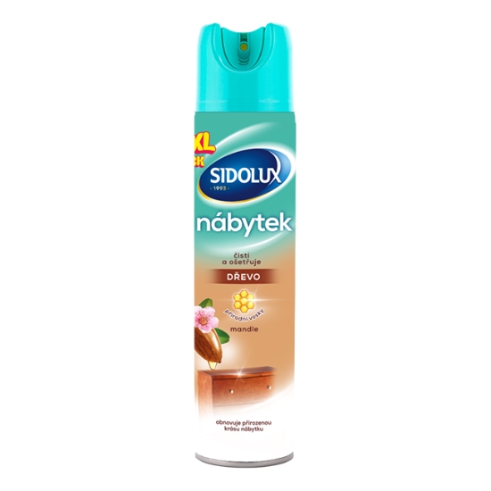 Obrázek Sidolux sprej na dřevěný nábytek, mandle, 350 ml