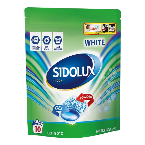 Obrázek Kapsle na praní  Sidolux multicaps  white 10 ks  