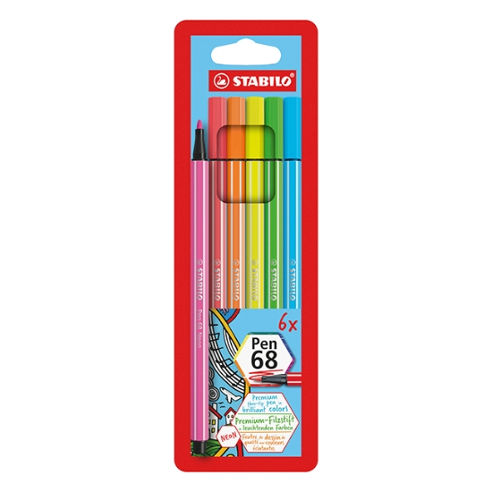 Obrázek Fix STABILO Pen 68 NEON / 6 ks