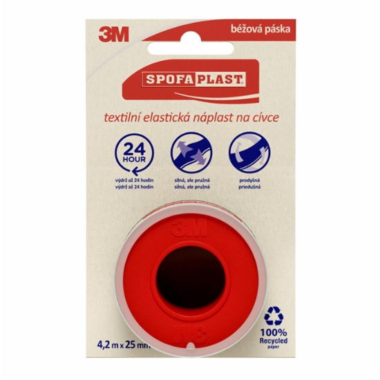 Obrázek Spofaplast® 132N Textilní elastická náplast na cívce, 4,2mx25mm