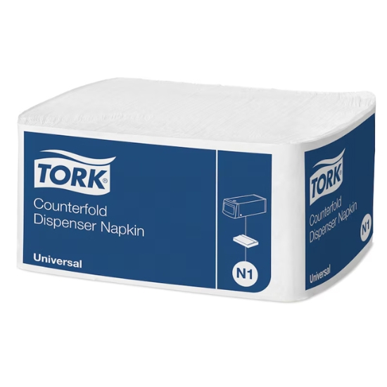 Obrázek Ubrousky TORK do zásobníku 30x33cm 1vr./ 7200 ks v bal.  10935
